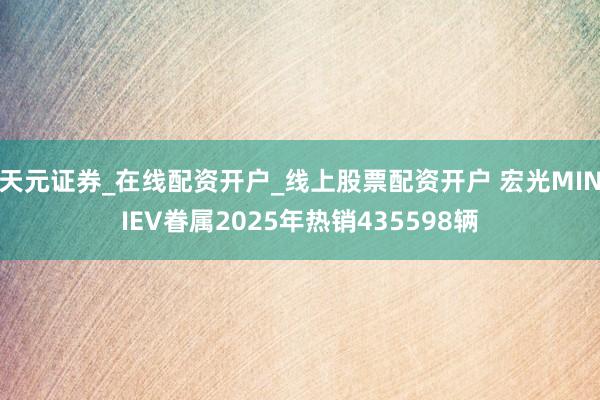 天元证券_在线配资开户_线上股票配资开户 宏光MINIEV眷属2025年热销435598辆