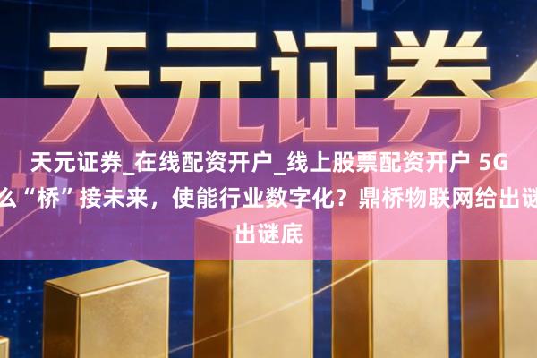 天元证券_在线配资开户_线上股票配资开户 5G怎么“桥”接未来，使能行业数字化？鼎桥物联网给出谜底